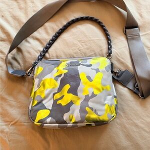 MZ Wallace Yellow and Gray Crossbody Bag